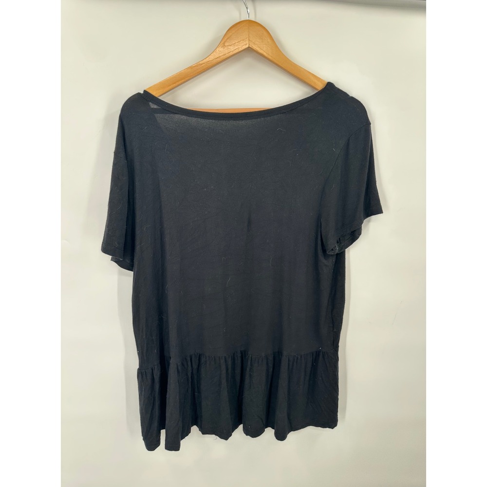American Eagle Soft & Sexy Womens L Floral Embroidered Casual Flowy Peplum Soft - Picture 2 of 8